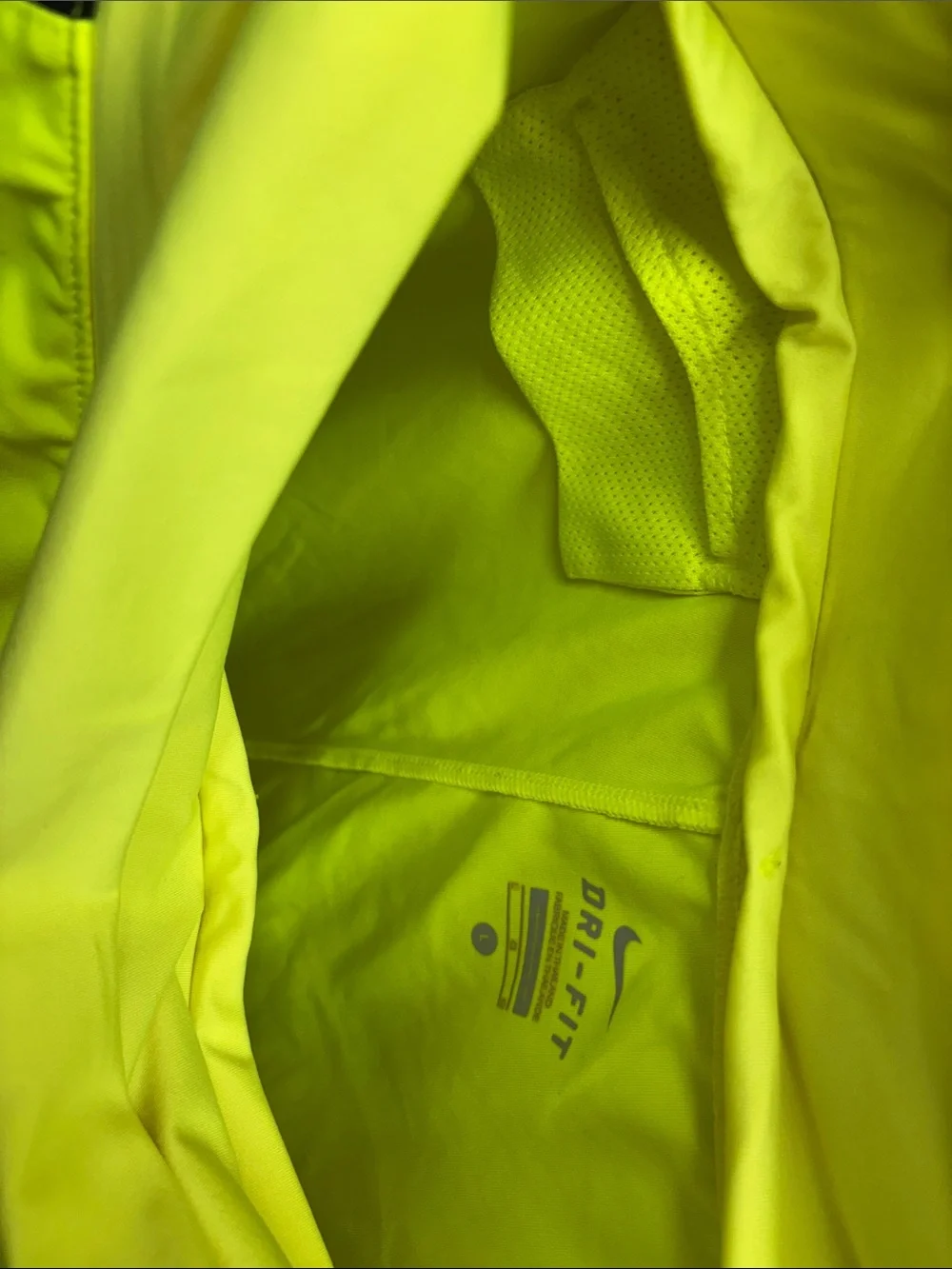 Nike Women's Neon Yellow Athletic Shorts with Black Side Panels